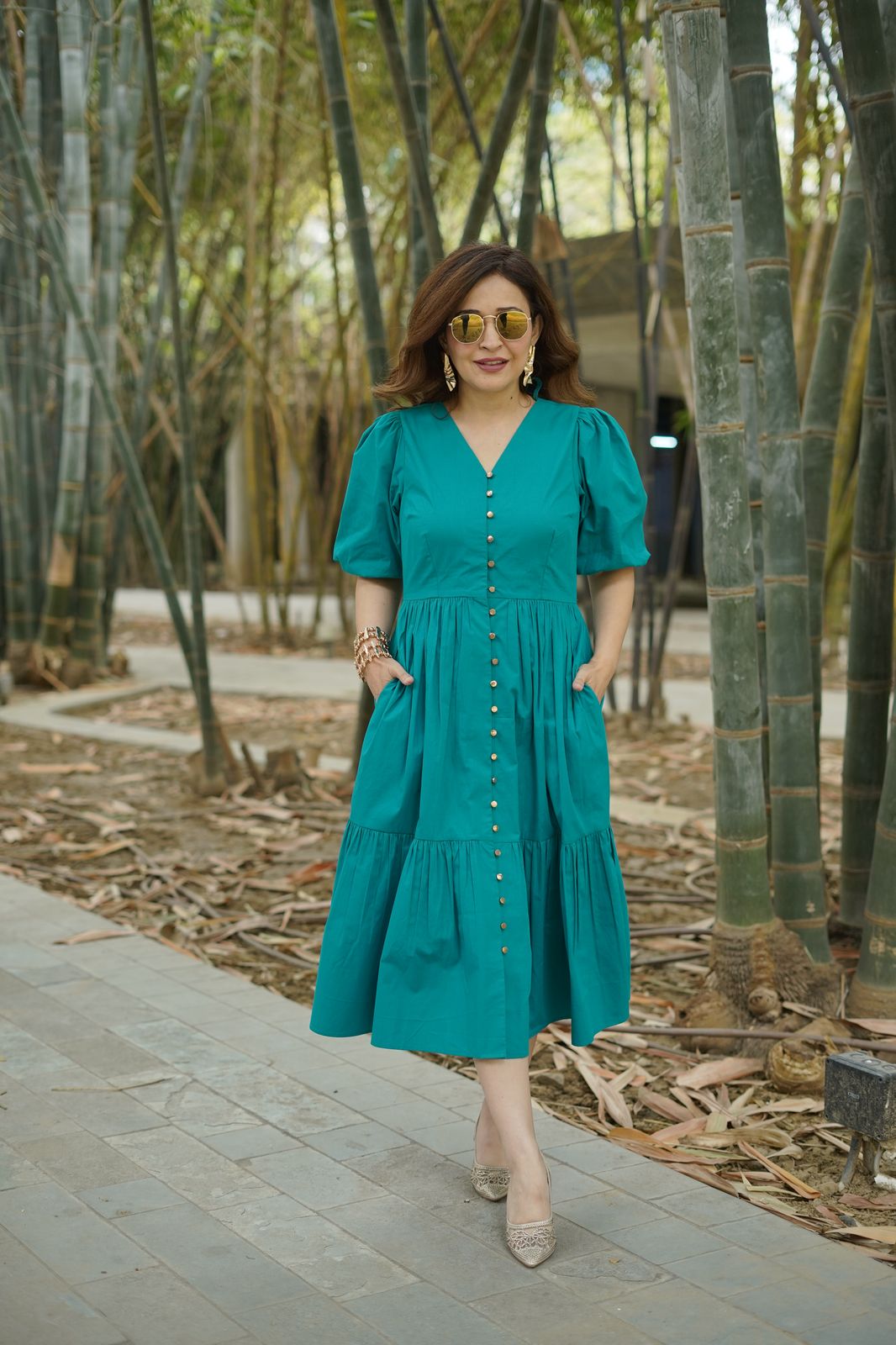 Serenity Blue Midi Dress