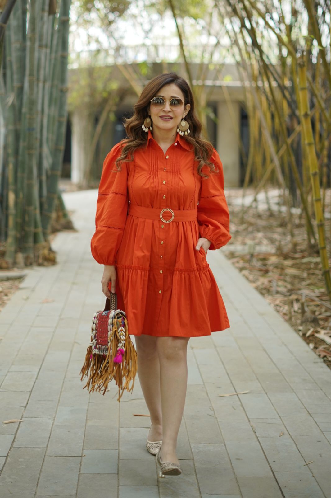 Citrus Dream Tiered Mini Dress