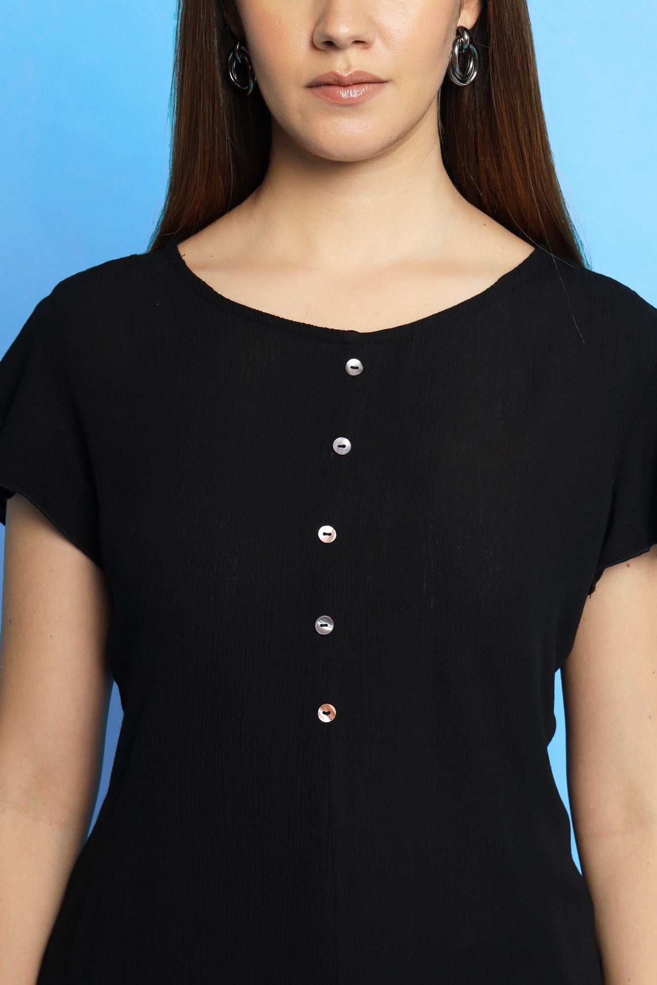 Short Sleeve Black Top