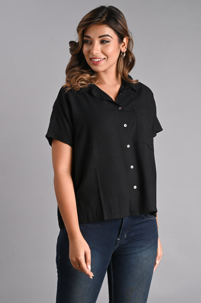 Boxy Fit Half Sleeves Shirt