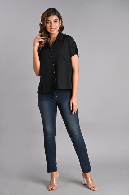 Boxy Fit Half Sleeves Shirt