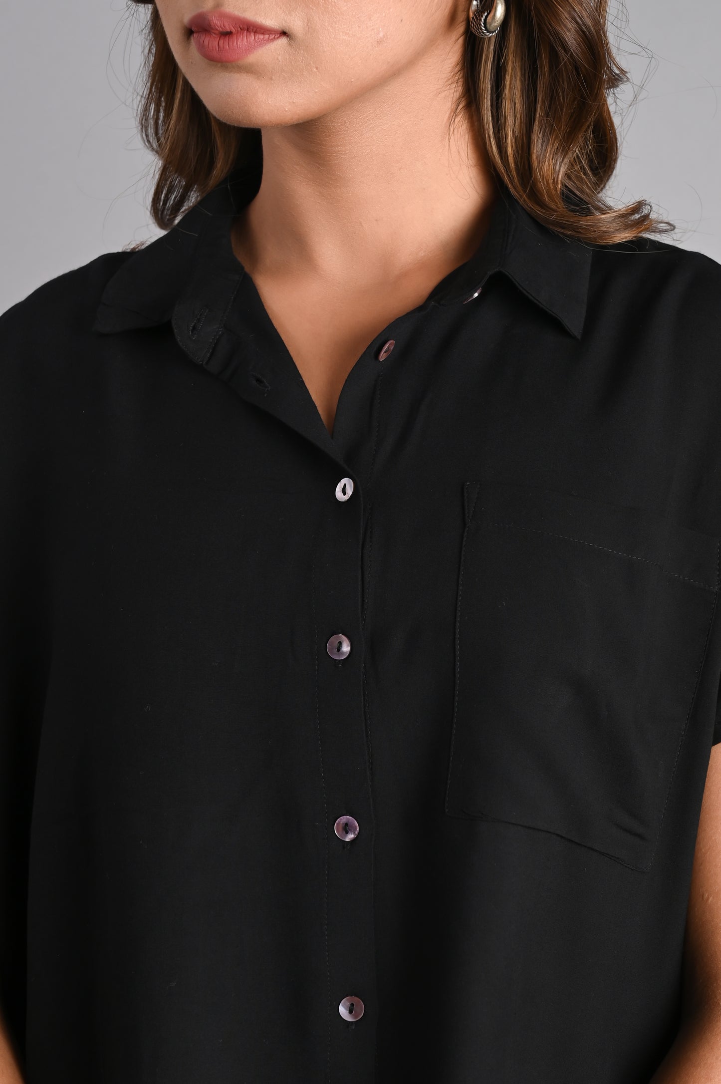 Boxy Fit Half Sleeves Shirt