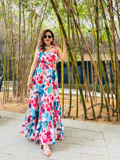 Petal Whispers Maxi Dress