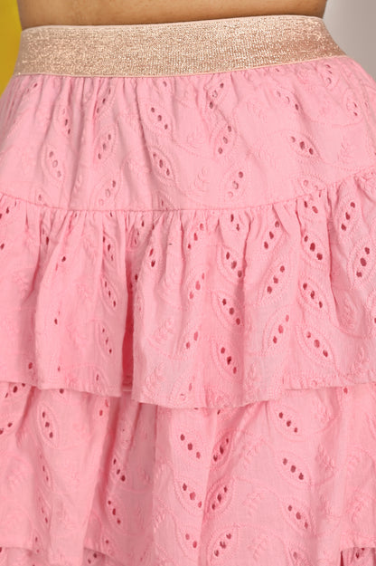 Rosegold Baby Pink Mini Skirt