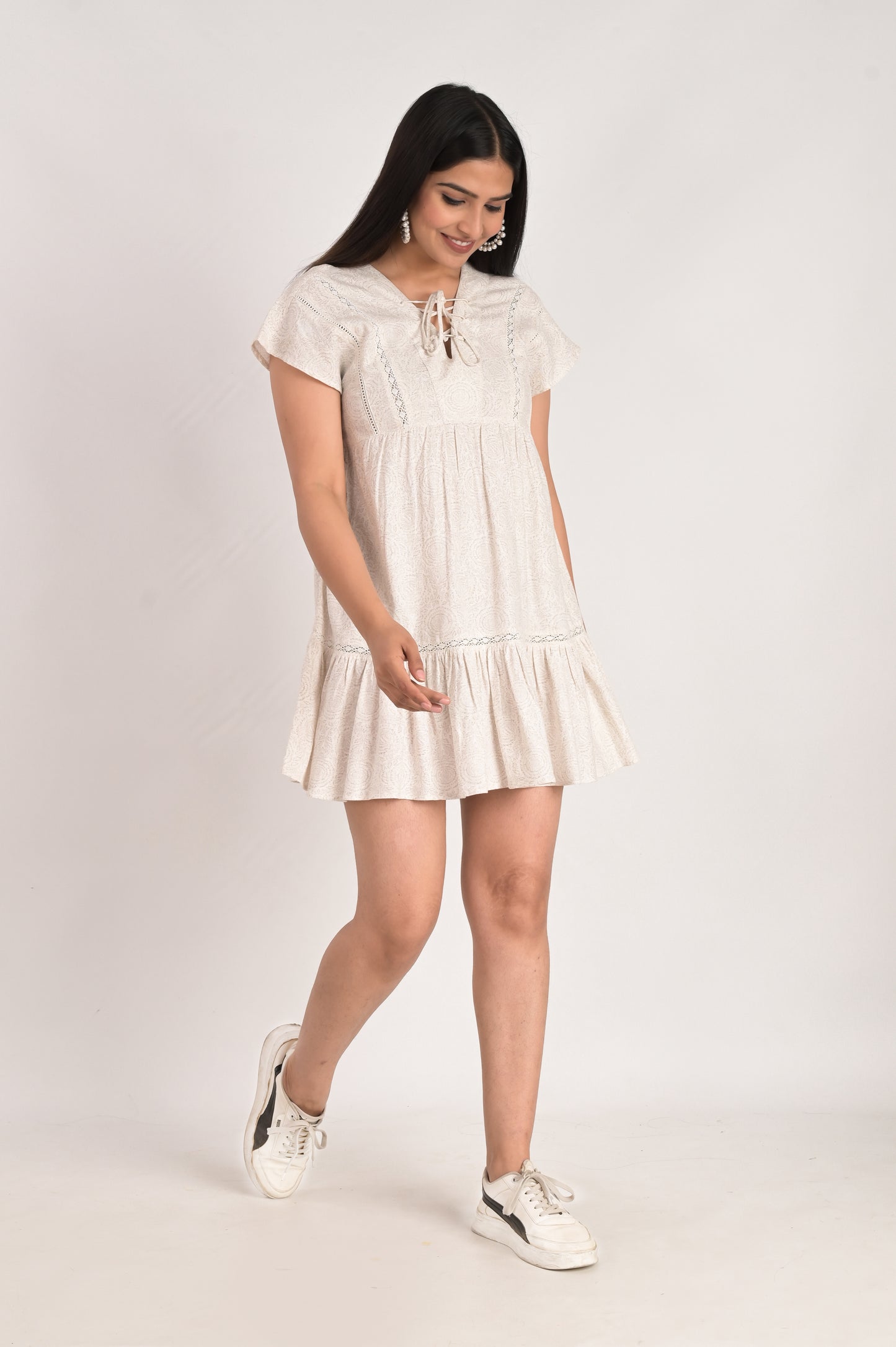 Off-White Paisley Dress