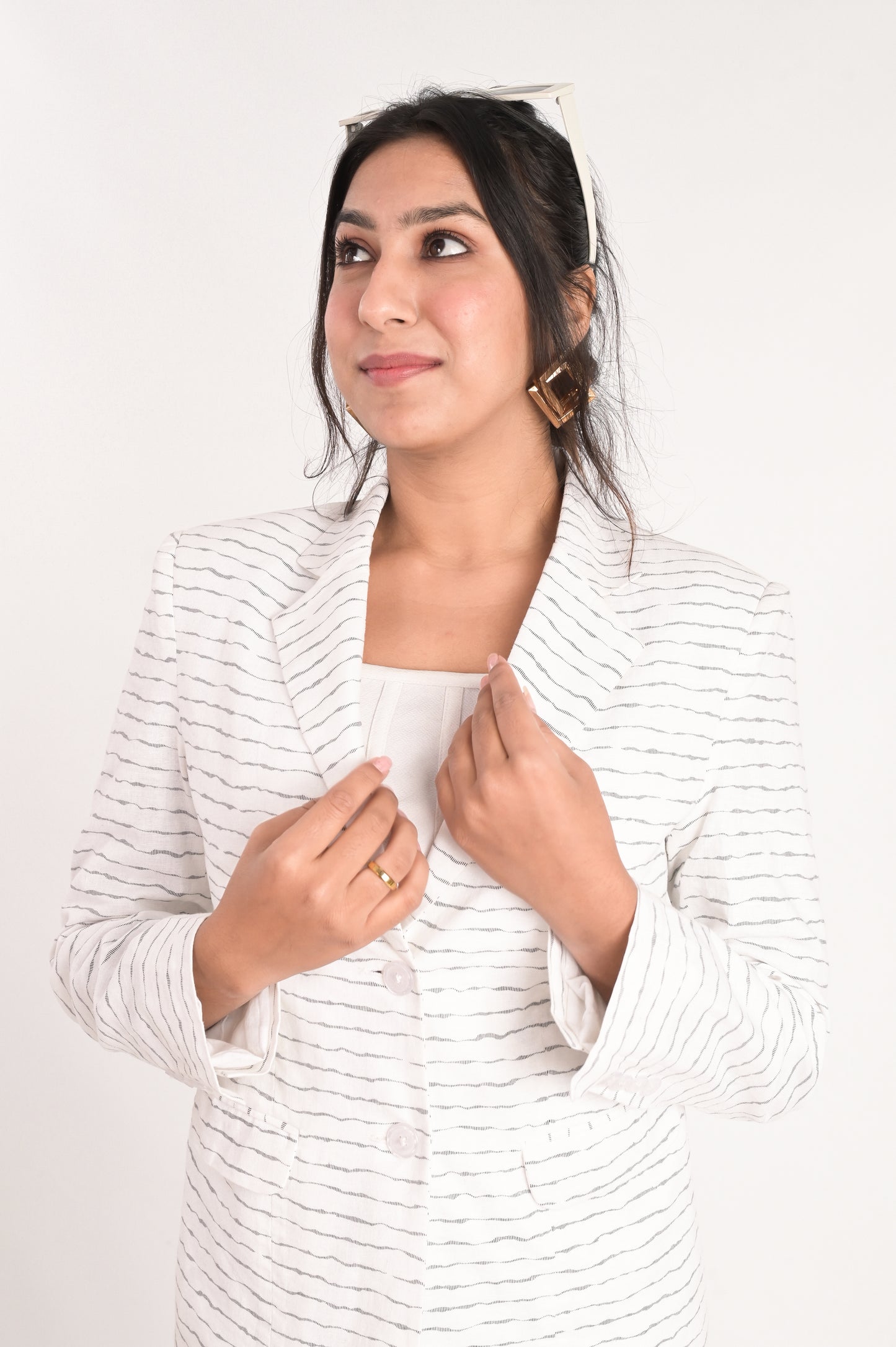 Nautical Stripe Elegance Blazer