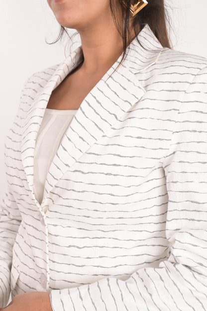 Nautical Stripe Elegance Blazer