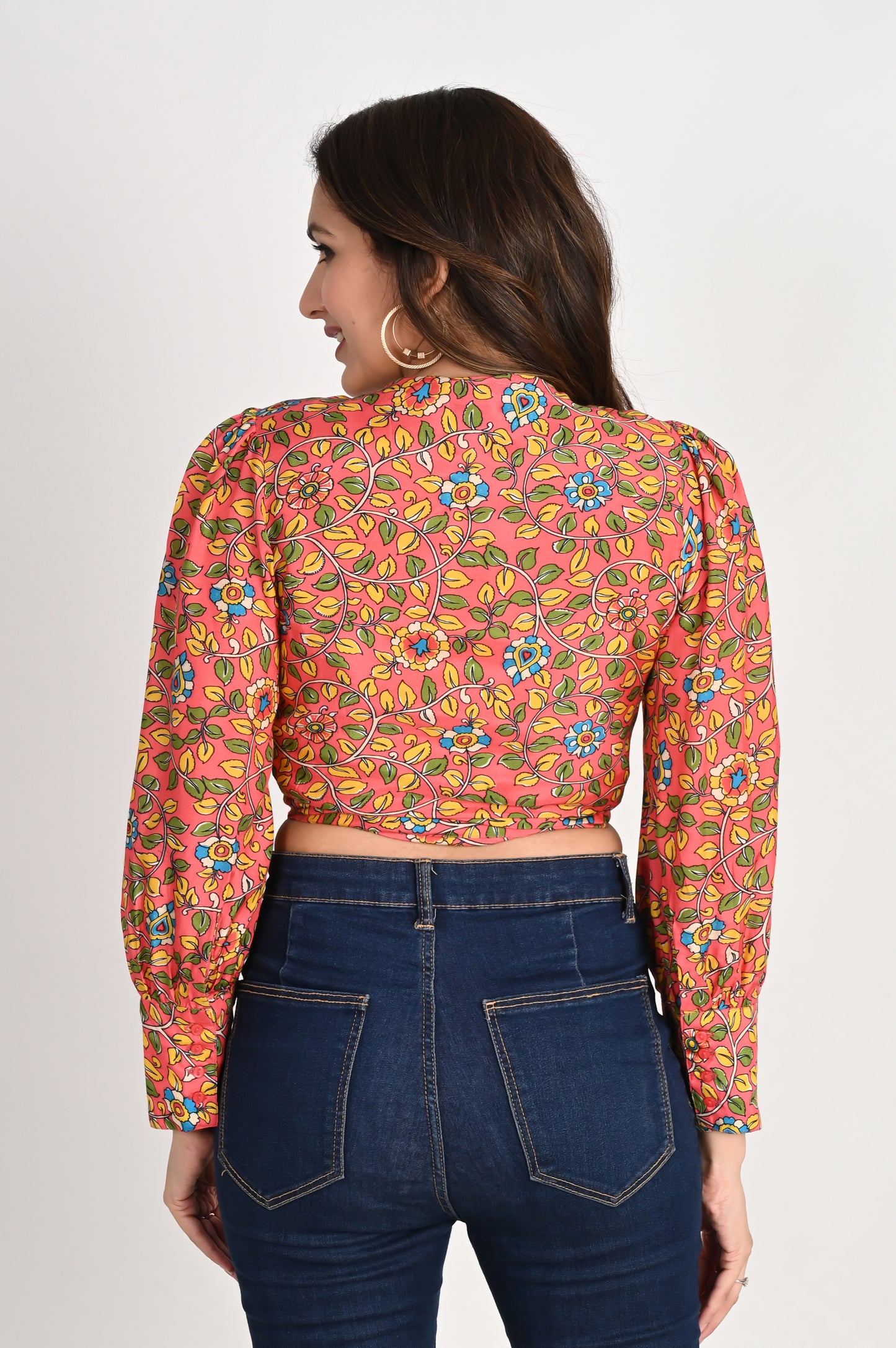 Paisley Print Crop Top