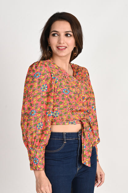 Paisley Print Crop Top