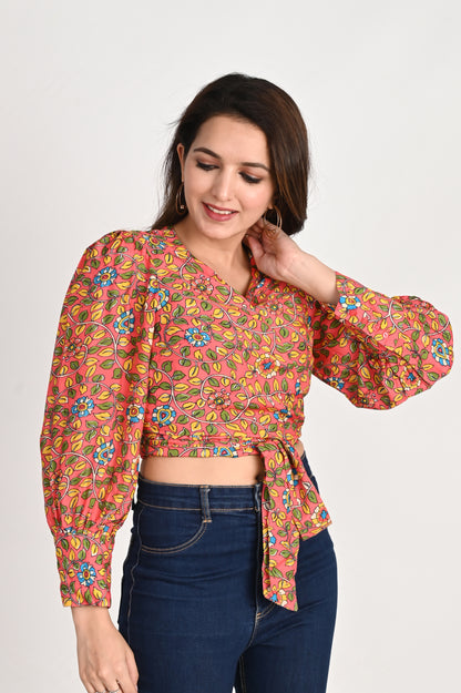 Paisley Print Crop Top