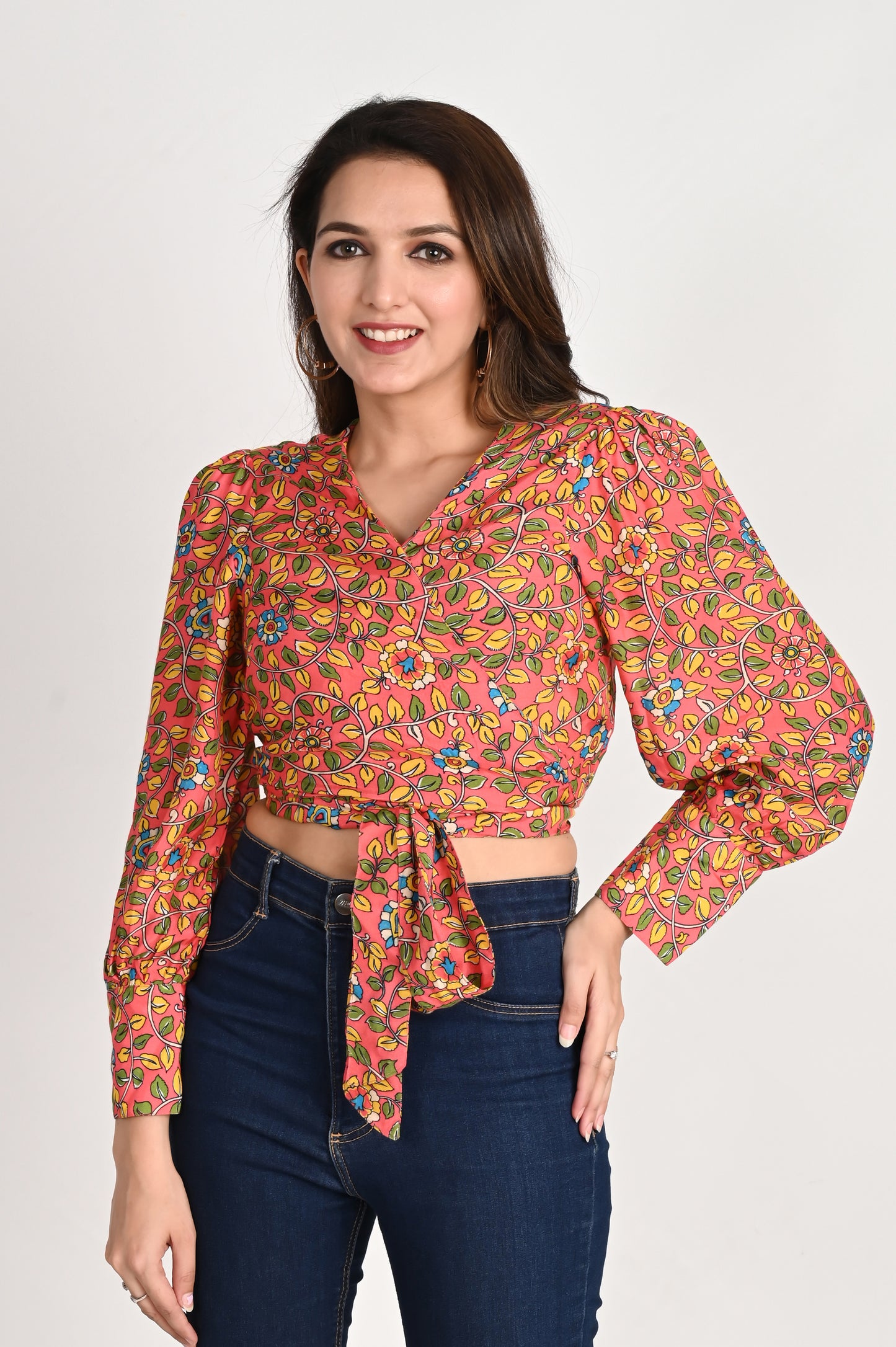 Paisley Print Crop Top