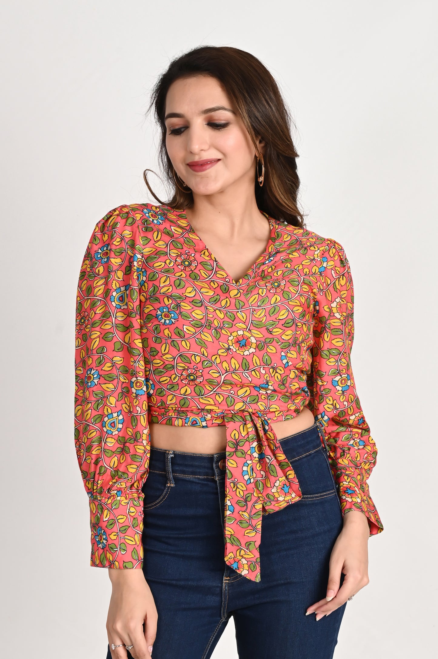 Paisley Print Crop Top