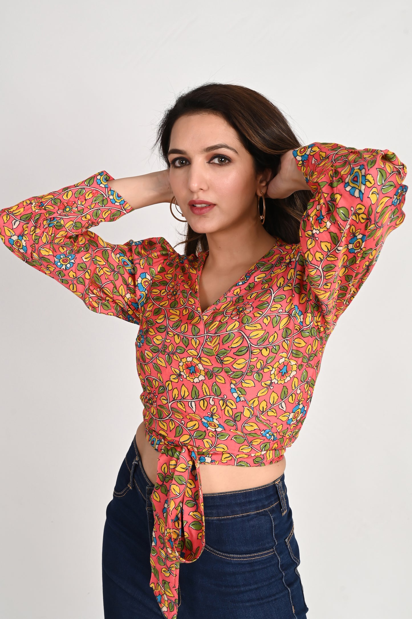 Paisley Print Crop Top