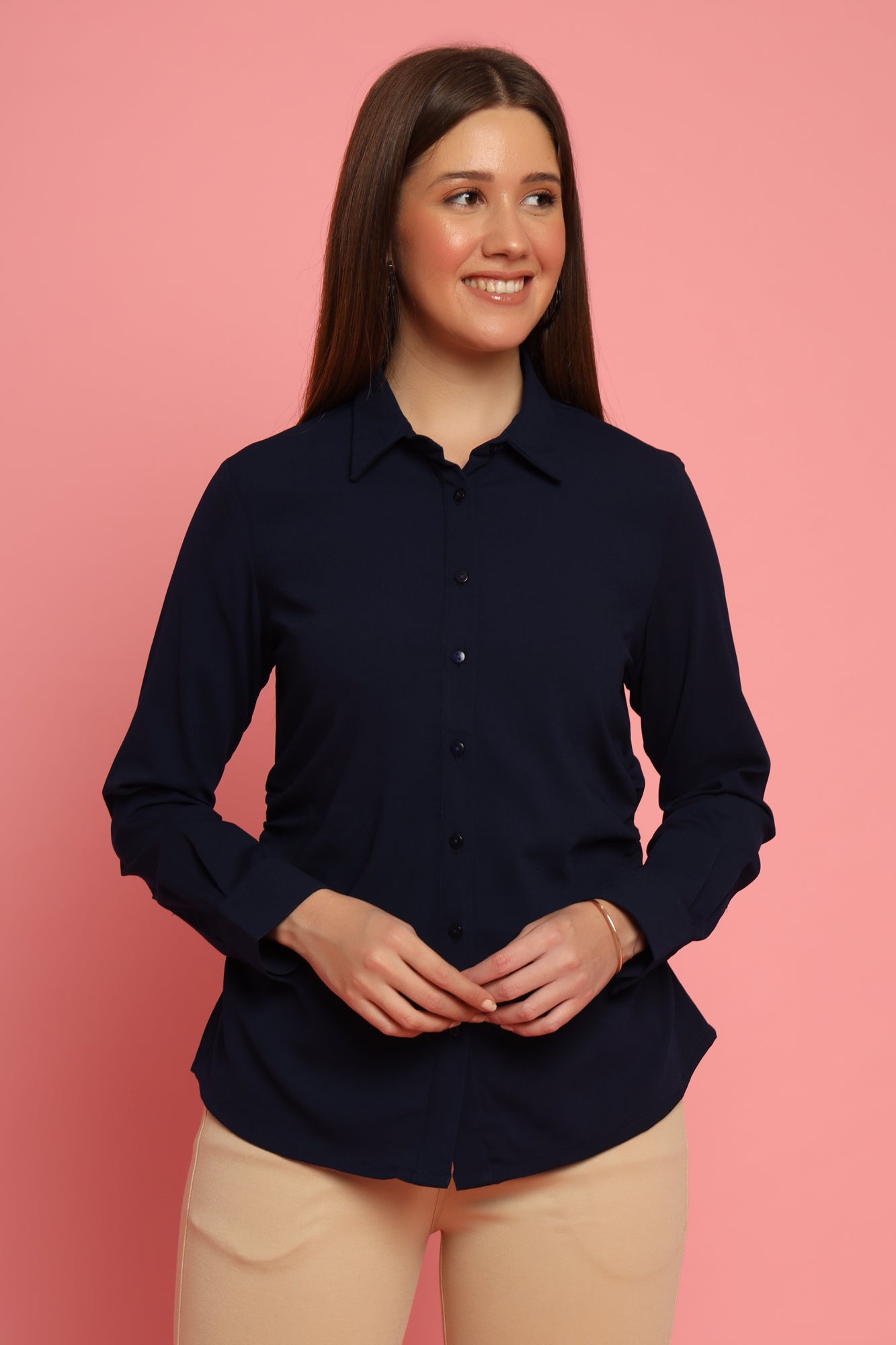 Navy Blue Color Formal Shirt