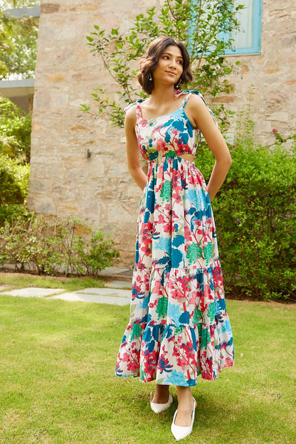 Petal Whispers Maxi Dress