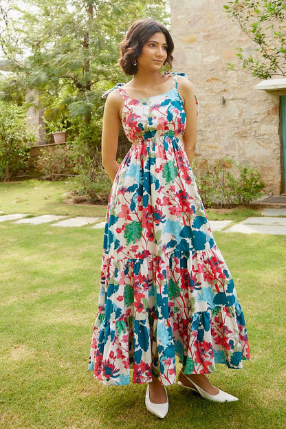 Petal Whispers Maxi Dress