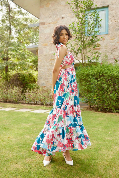 Petal Whispers Maxi Dress