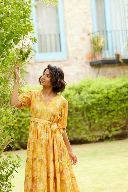 Sunshine Bloom Midi Dress