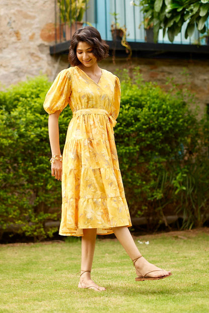 Sunshine Bloom Midi Dress