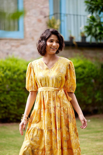 Sunshine Bloom Midi Dress