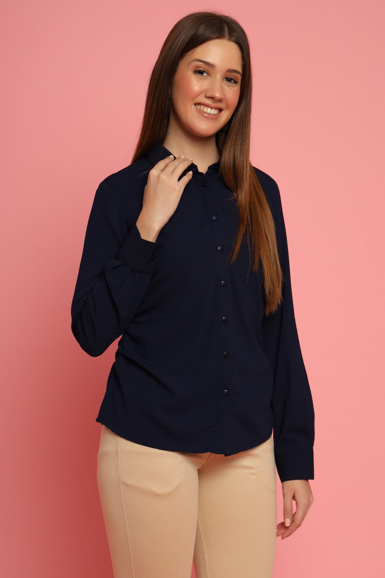 Navy Blue Color Formal Shirt